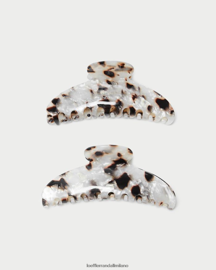 esso Loeffler Randall donne Artiglio per capelli con guscio di koda tartaruga perlata T4022J151 Accessori