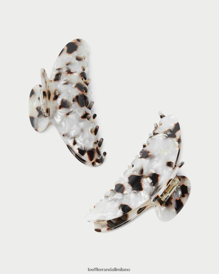 esso Loeffler Randall donne Artiglio per capelli con guscio di koda tartaruga perlata T4022J151 Accessori