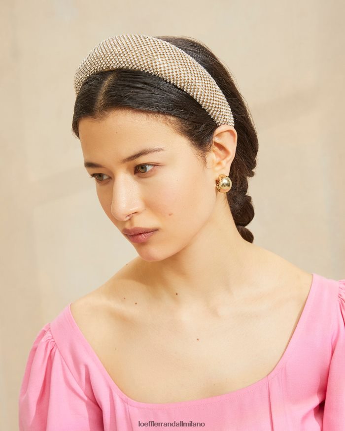esso Loeffler Randall donne Fascia per capelli Bellamy con diamanti oro T4022J141 Accessori