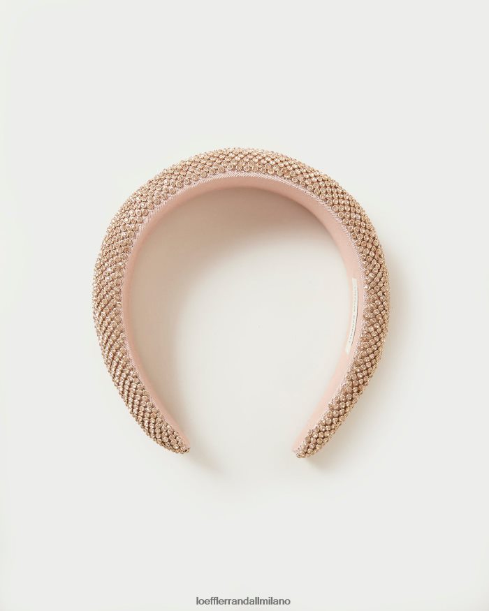 esso Loeffler Randall donne Fascia per capelli Bellamy con diamanti pesca chiara T4022J142 Accessori