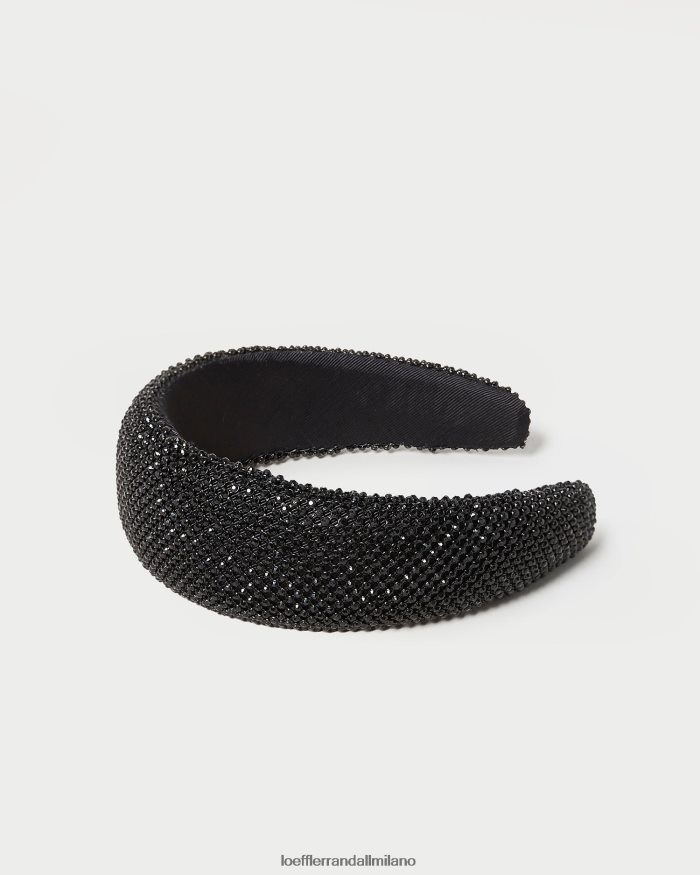 esso Loeffler Randall donne bellamy fascia gonfia diamante nero T4022J147 Accessori