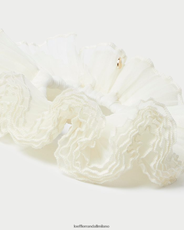 esso Loeffler Randall donne elastico a strati plissettato Emmy perla T4022J161 Accessori
