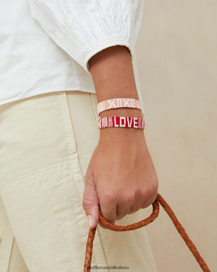 esso Loeffler Randall donne adoro i braccialetti xoxo rosso/rosa T4022J406 Accessori