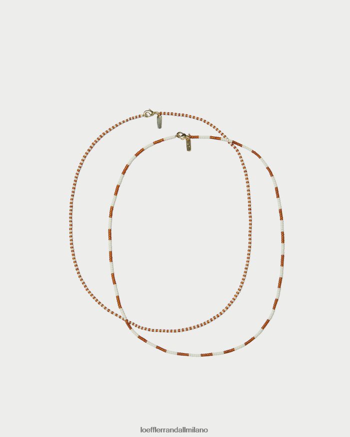 esso Loeffler Randall donne set di collana soo cream ambra/crema multi T4022J410 Accessori