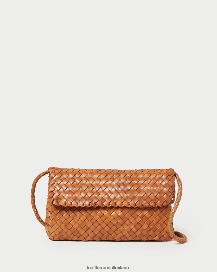 esso Loeffler Randall donne borsa a tracolla mabel marrone rivestire di legno T4022J401 borse