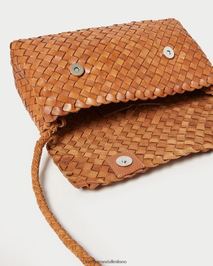 esso Loeffler Randall donne borsa a tracolla mabel marrone rivestire di legno T4022J401 borse