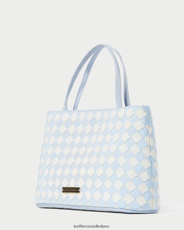 esso Loeffler Randall donne Mini borsa a forma di pesciolino azzurro/crema T4022J317 borse
