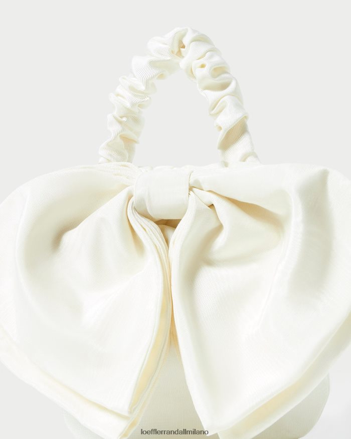 esso Loeffler Randall donne Mini pochette con fiocco Sierra crema T4022J396 borse