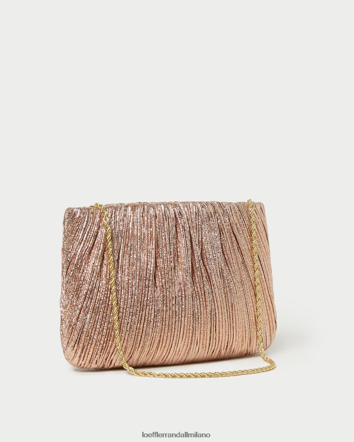 esso Loeffler Randall donne Pochette Brit piatta plissettata duna T4022J366 borse
