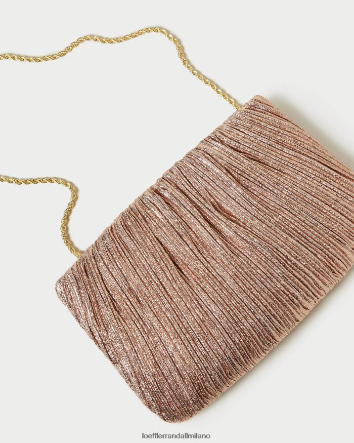 esso Loeffler Randall donne Pochette Brit piatta plissettata duna T4022J366 borse