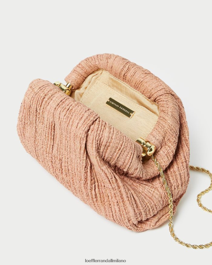 esso Loeffler Randall donne Pochette a cupola plissettata Bailey arrossire T4022J387 borse
