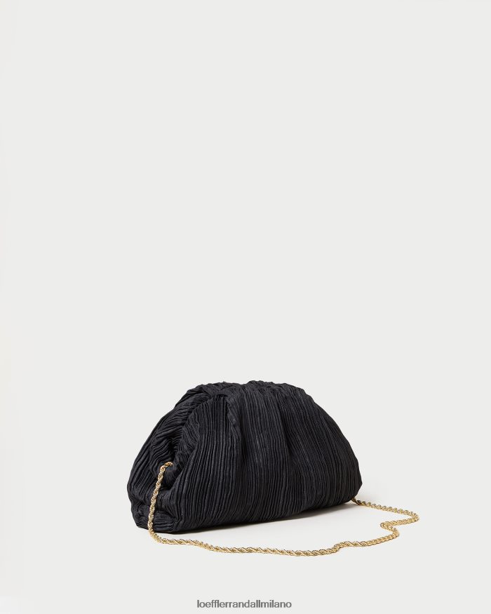 esso Loeffler Randall donne Pochette a cupola plissettata Bailey nero T4022J354 borse