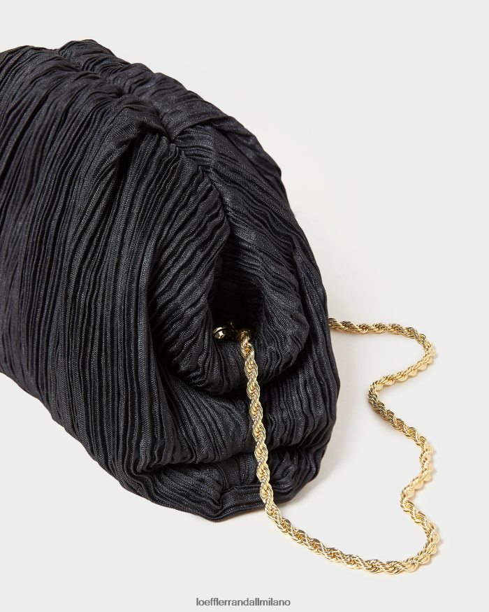 esso Loeffler Randall donne Pochette a cupola plissettata Bailey nero T4022J354 borse