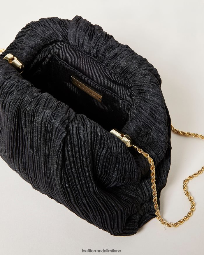 esso Loeffler Randall donne Pochette a cupola plissettata Bailey nero T4022J354 borse