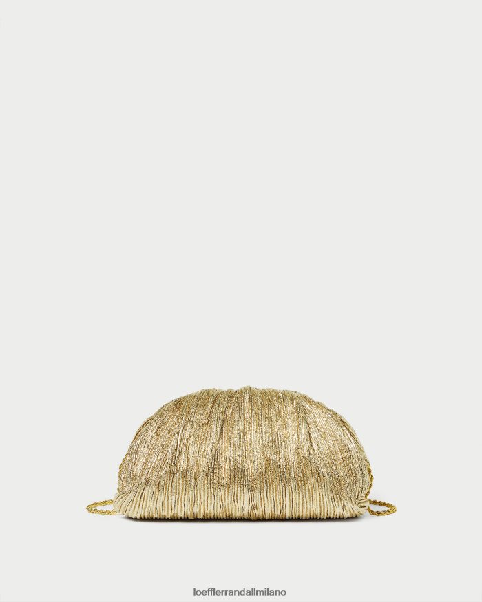 esso Loeffler Randall donne Pochette a cupola plissettata Bailey oro T4022J397 borse