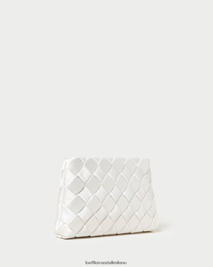 esso Loeffler Randall donne Pochette a sbuffo in tessuto Aviva crema T4022J351 borse