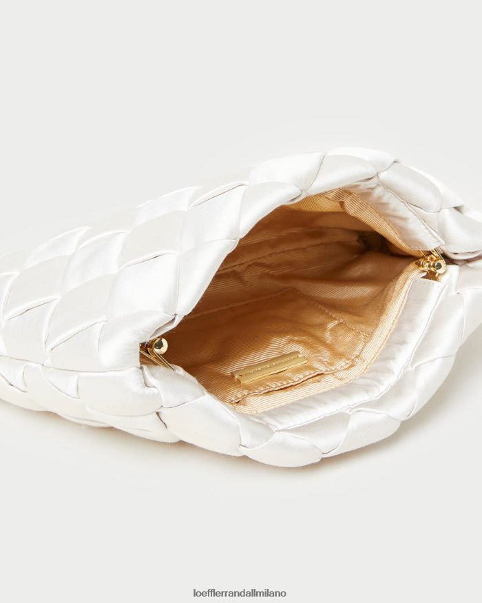 esso Loeffler Randall donne Pochette a sbuffo in tessuto Aviva crema T4022J351 borse