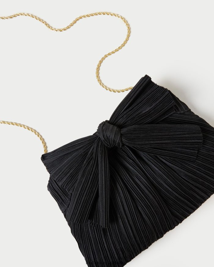 esso Loeffler Randall donne Pochette con fiocco Rayne nero T4022J350 borse