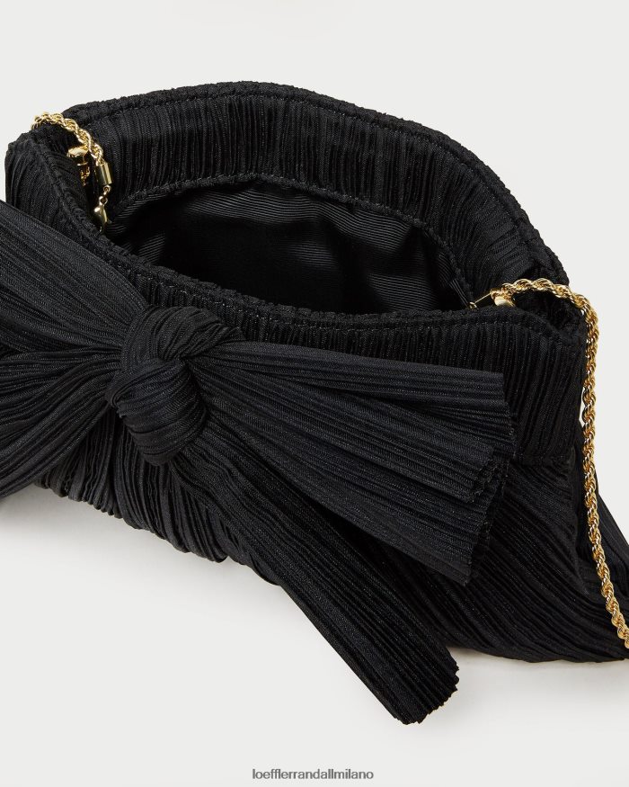 esso Loeffler Randall donne Pochette con fiocco Rayne nero T4022J350 borse