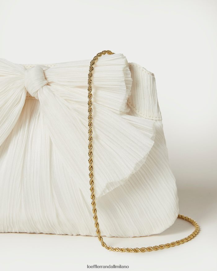 esso Loeffler Randall donne Pochette con fiocco Rayne perla T4022J341 borse