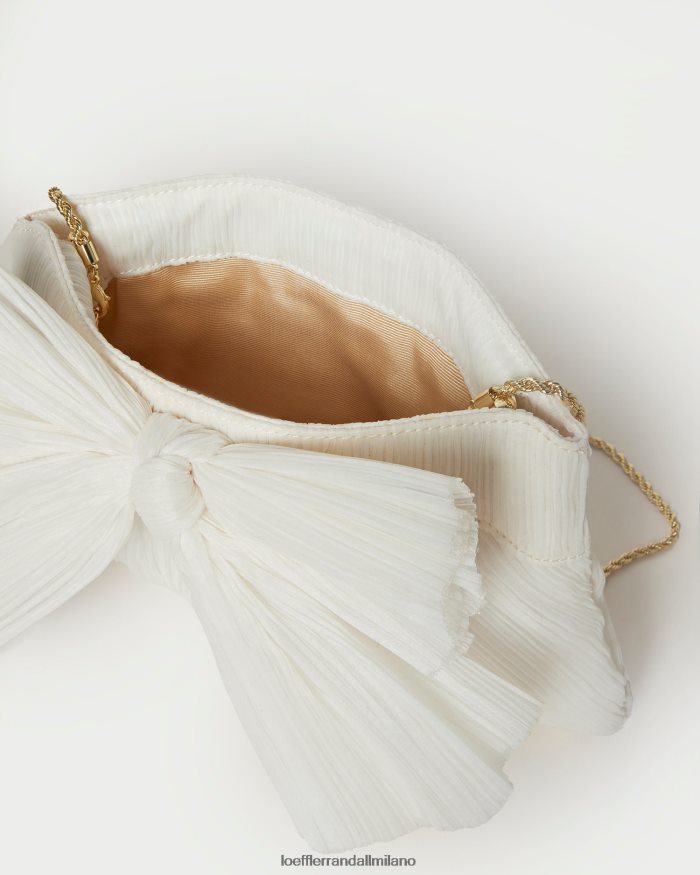 esso Loeffler Randall donne Pochette con fiocco Rayne perla T4022J341 borse