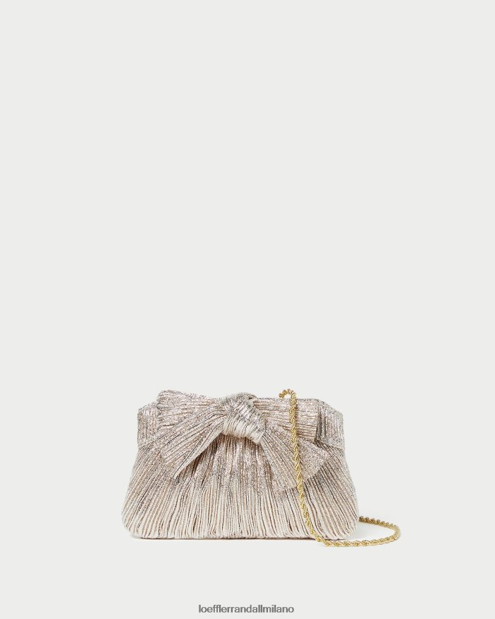 esso Loeffler Randall donne mini pochette con fiocco rochelle Champagne T4022J395 borse