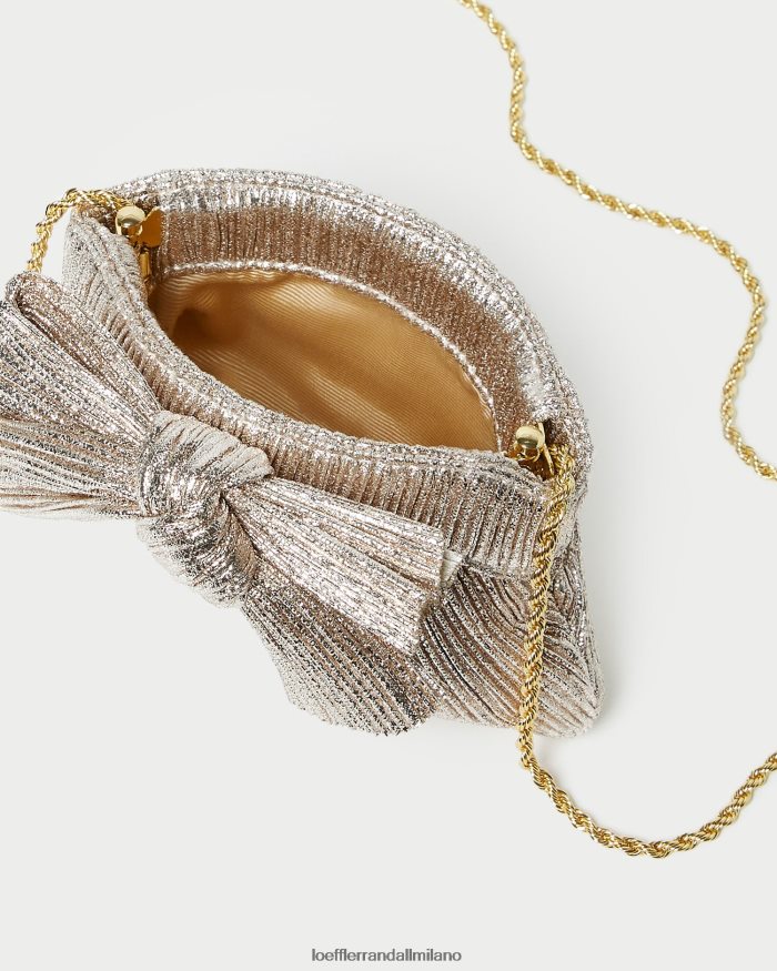 esso Loeffler Randall donne mini pochette con fiocco rochelle Champagne T4022J395 borse