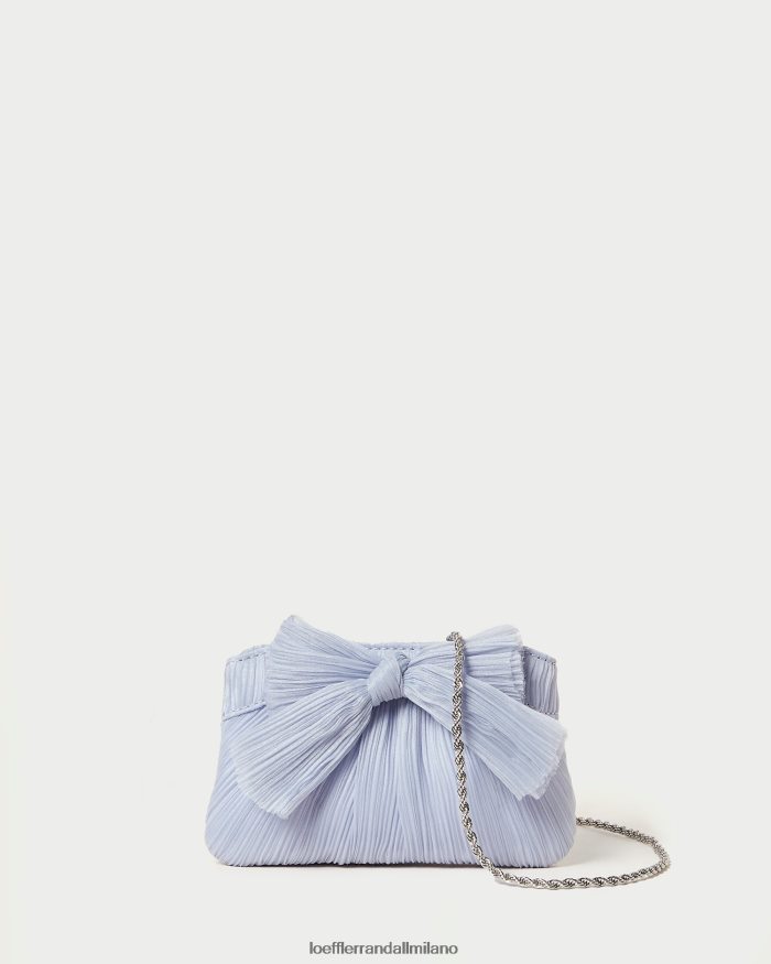 esso Loeffler Randall donne mini pochette con fiocco rochelle blu T4022J339 borse