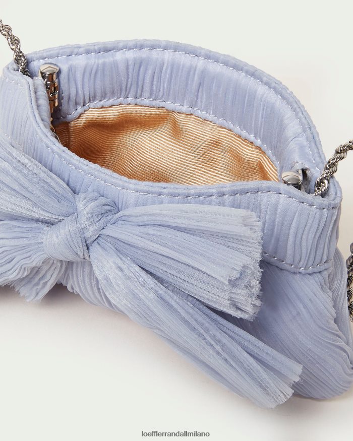 esso Loeffler Randall donne mini pochette con fiocco rochelle blu T4022J339 borse