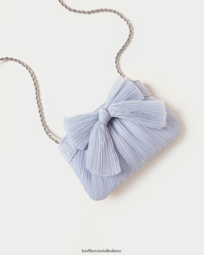 esso Loeffler Randall donne mini pochette con fiocco rochelle blu T4022J339 borse