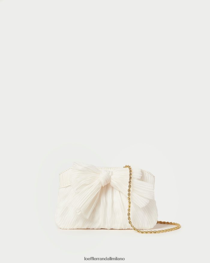 esso Loeffler Randall donne mini pochette con fiocco rochelle perla T4022J340 borse