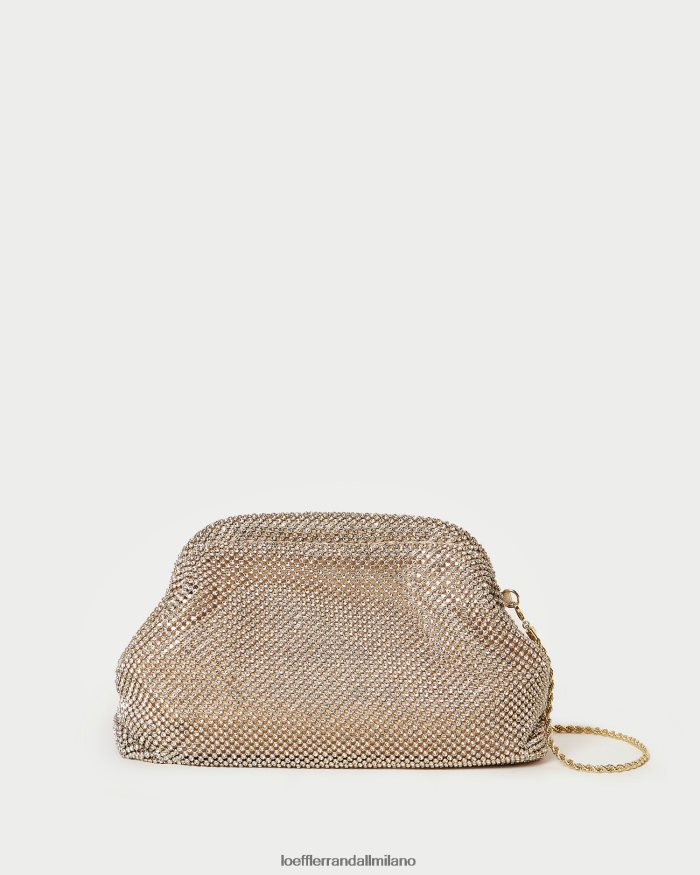 esso Loeffler Randall donne pochette con cornice Doreen Diamante oro T4022J337 borse