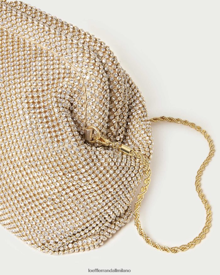 esso Loeffler Randall donne pochette con cornice Doreen Diamante oro T4022J337 borse