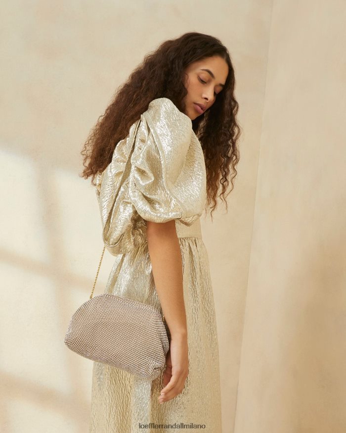esso Loeffler Randall donne pochette con cornice Doreen Diamante oro T4022J337 borse