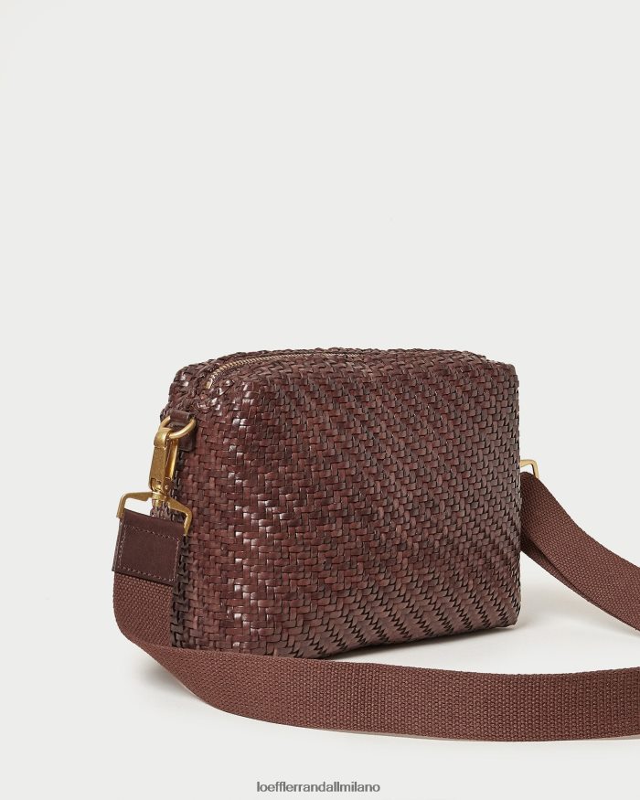 esso Loeffler Randall donne Borsa fotografica in tessuto Patricia cioccolato T4022J327 borse