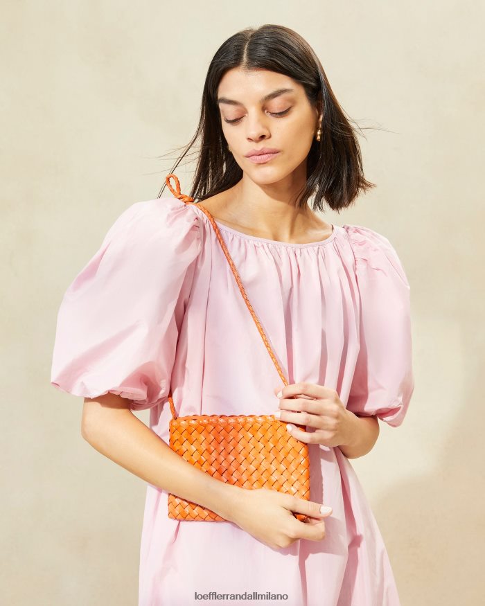 esso Loeffler Randall donne tracolla in tessuto marison mandarino T4022J329 borse