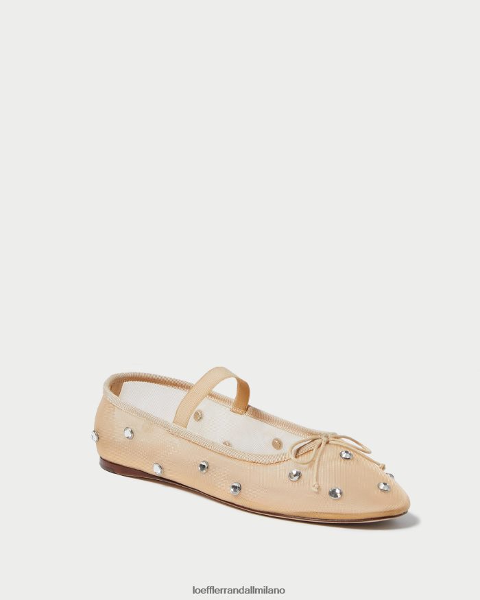 esso Loeffler Randall donne Ballerina leonie caramello/trasparente T4022J299 scarpe