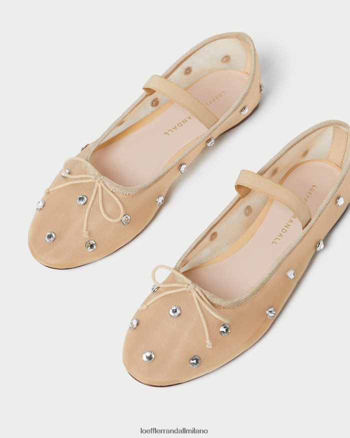 esso Loeffler Randall donne Ballerina leonie caramello/trasparente T4022J299 scarpe