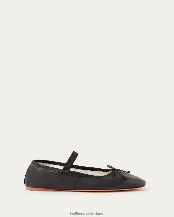 esso Loeffler Randall donne Ballerina leonie pelle nera T4022J293 scarpe
