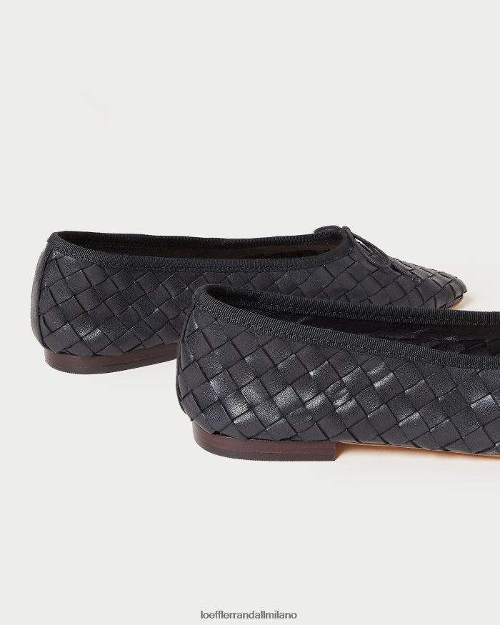 esso Loeffler Randall donne ballerine in tessuto landry nero T4022J306 scarpe