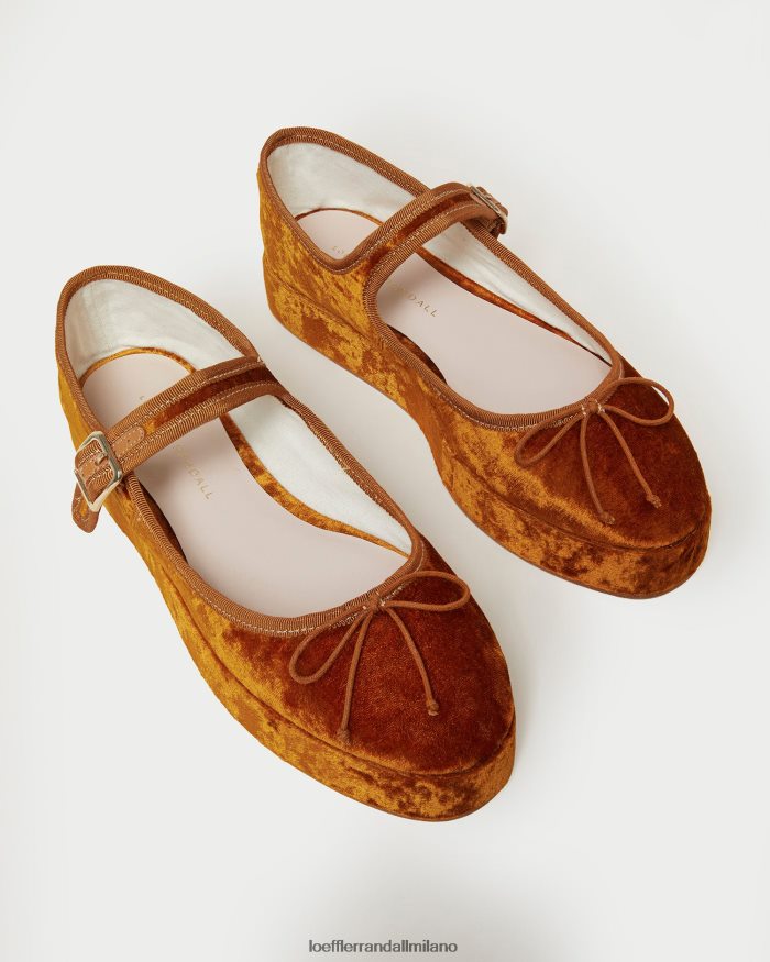 esso Loeffler Randall donne piattaforma leah mary jane ocra T4022J307 scarpe
