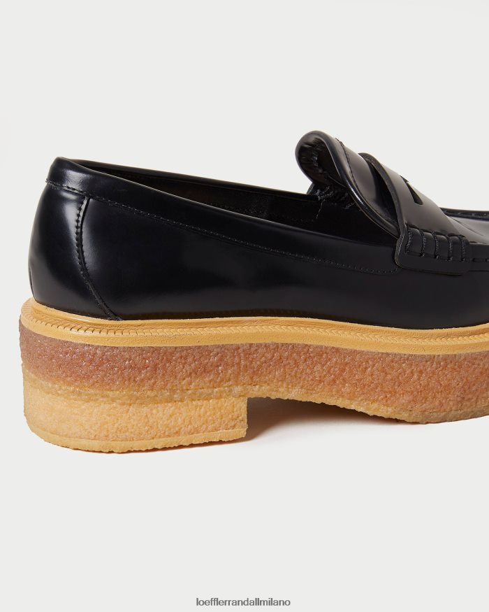 esso Loeffler Randall donne mocassino con plateau rikki nero T4022J311 scarpe
