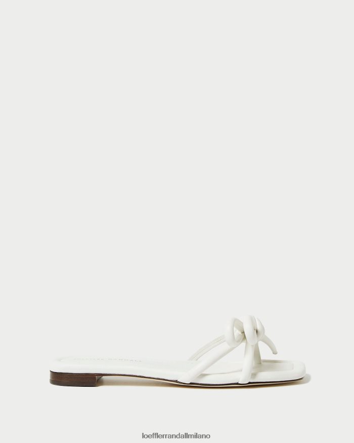 esso Loeffler Randall donne sandalo con fiocco Hadley bianco T4022J123 scarpe