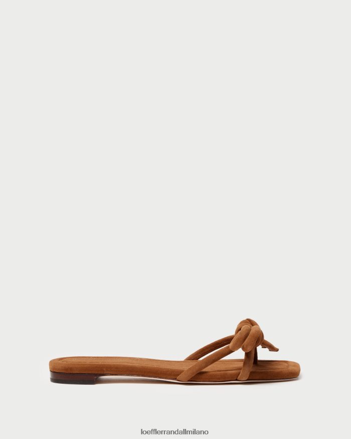 esso Loeffler Randall donne sandalo con fiocco Hadley cacao T4022J105 scarpe