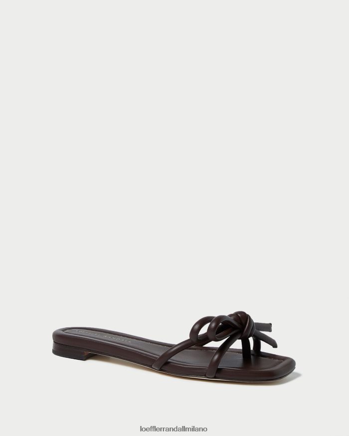 esso Loeffler Randall donne sandalo con fiocco Hadley cioccolato T4022J130 scarpe