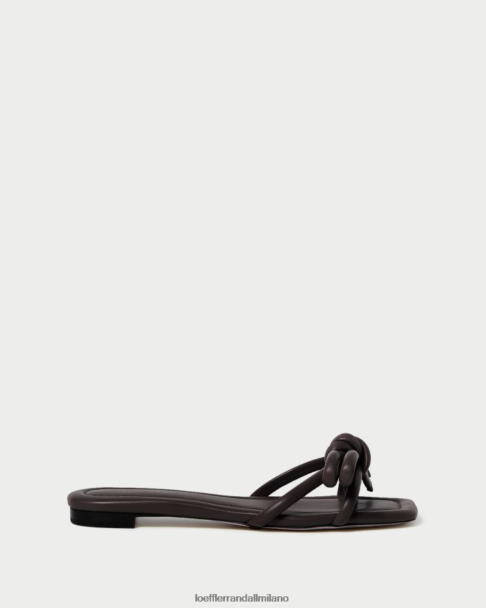 esso Loeffler Randall donne sandalo con fiocco Hadley cioccolato T4022J130 scarpe