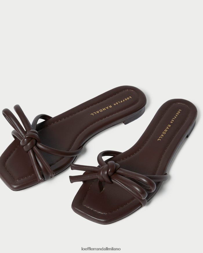 esso Loeffler Randall donne sandalo con fiocco Hadley cioccolato T4022J130 scarpe