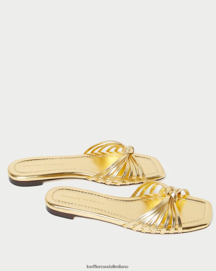 esso Loeffler Randall donne sandalo con nodo izzie oro T4022J127 scarpe