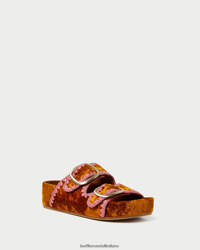 esso Loeffler Randall donne sandalo con plantare theo ocra/cipria T4022J126 scarpe