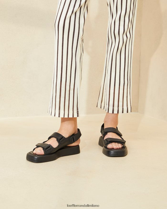 esso Loeffler Randall donne sandalo con plateau blaise nero T4022J133 scarpe